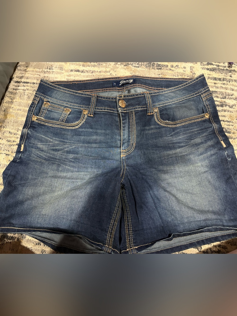 Seven7 Women's Washed Blue Boyfriend Jeans